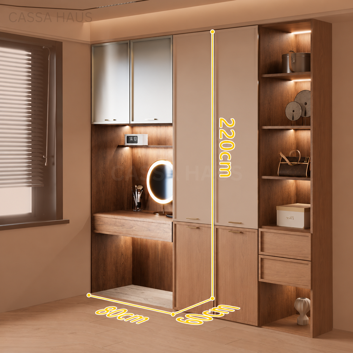 CALFRE Modern Study Desk With Wardrobe - Cassa Haus Singapore