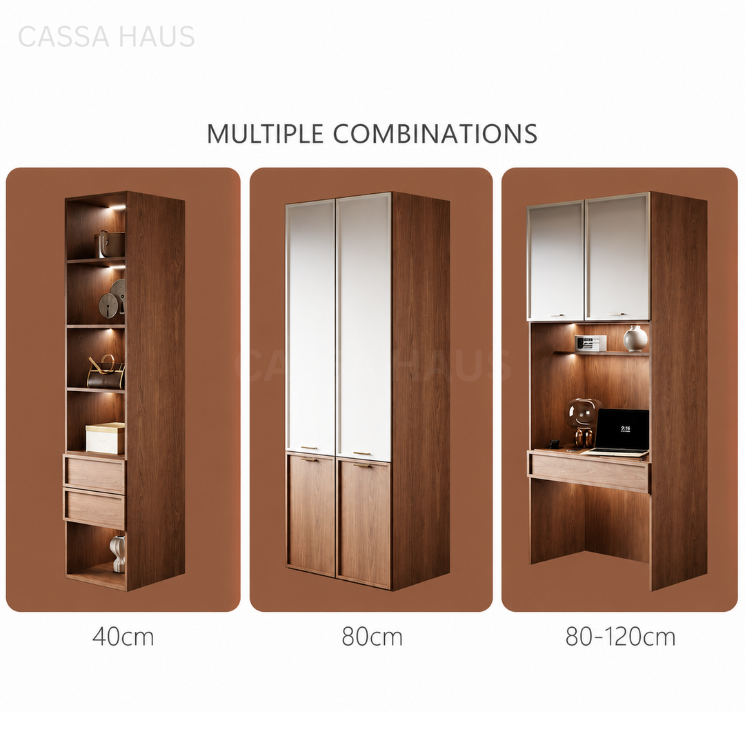 CALFRE Modern Study Desk With Wardrobe - Cassa Haus Singapore