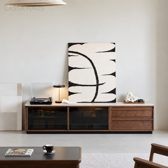 KAGE Modern Solid Wood TV Cabinet - Cassa Haus Singapore