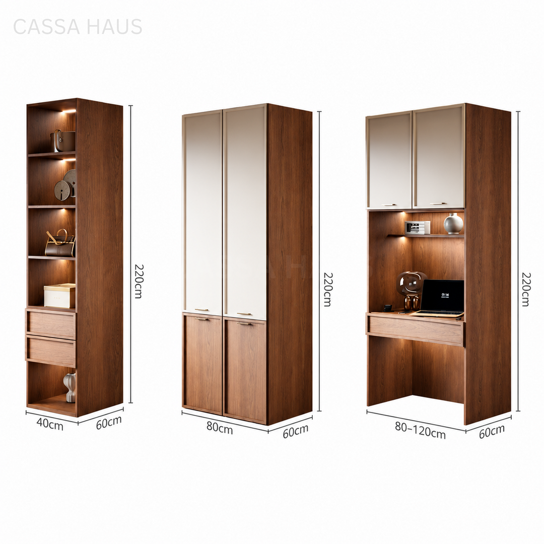 CALFRE Modern Study Desk With Wardrobe - Cassa Haus Singapore
