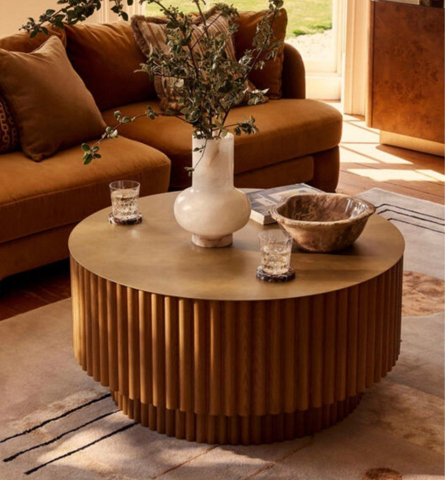 NOELLE Modern Fluted Coffee Table (Instock) - Radical Homes Singapore