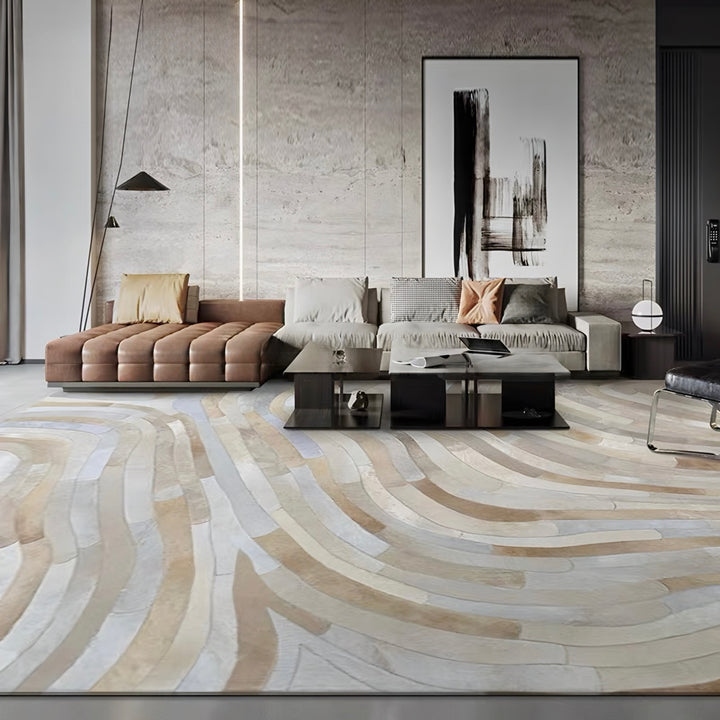 SERENYTH Modern Cowhide Leather Rug - Cassa Haus Singapore