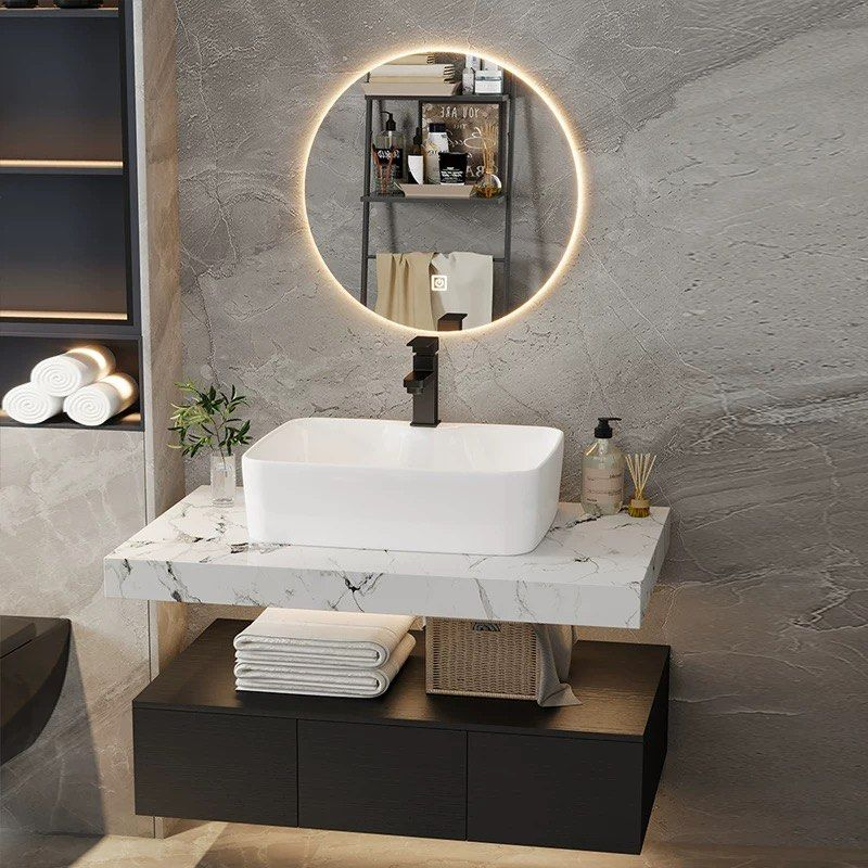 BRISA Modern Sintered Stone Vanity Sink - Radical Homes Singapore