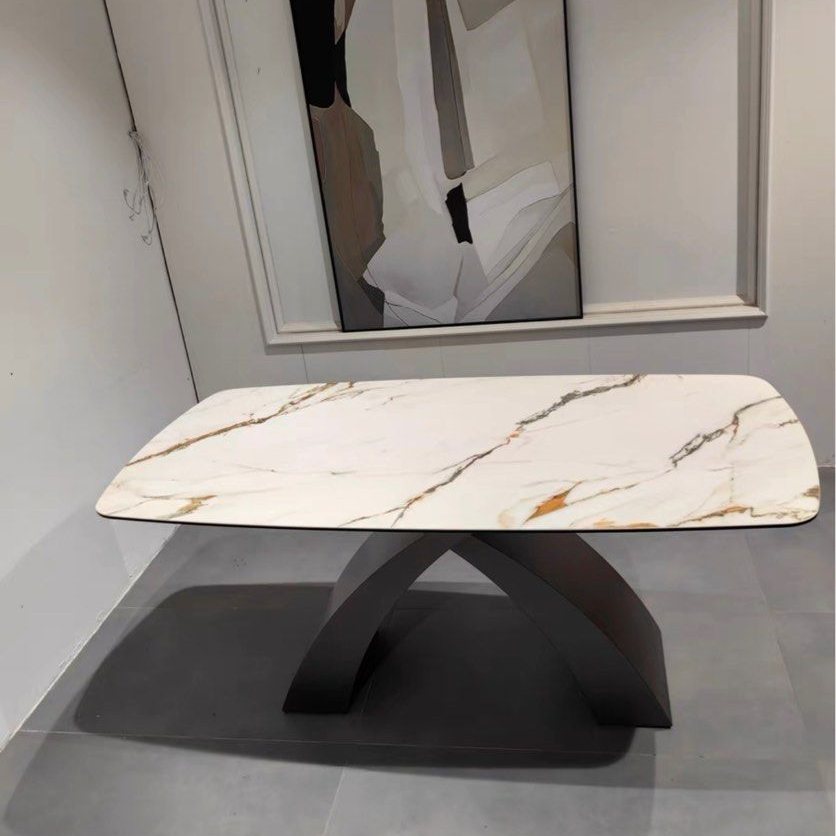 FENTON Modern Sintered Stone Dining Table - Radical Homes Singapore