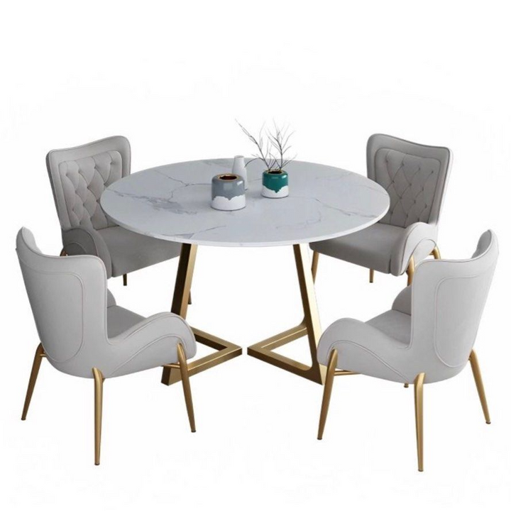 ROTONDA Modern Round Marble Dining Table - Cassa Haus Singapore