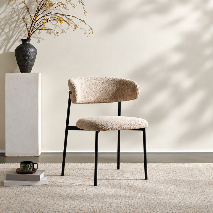BAX Modern Boucle Dining Chair - Cassa Haus Singapore
