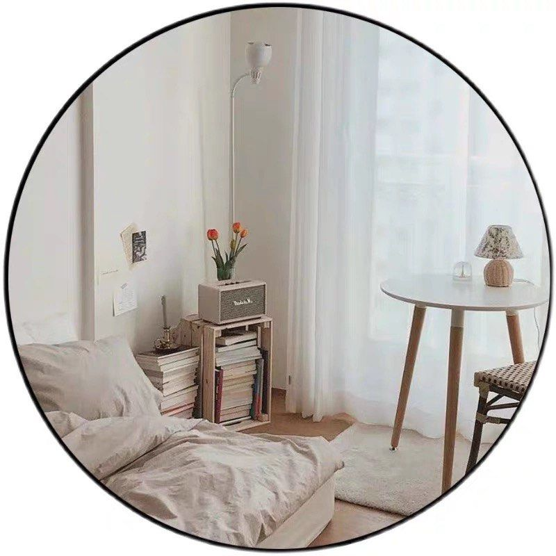 AFON Modern Stainless Steel Round Mirror - Radical Homes Singapore