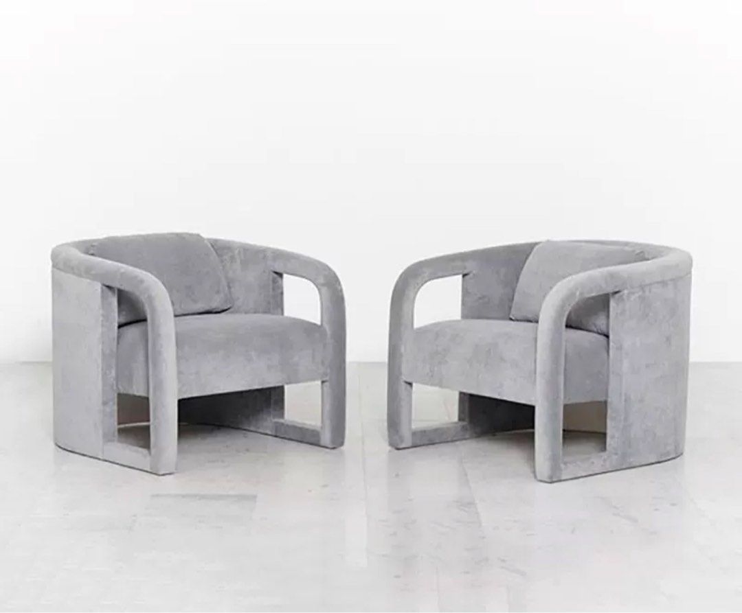 WALTER Modern Velvet Lounge Chair - Radical Homes Singapore
