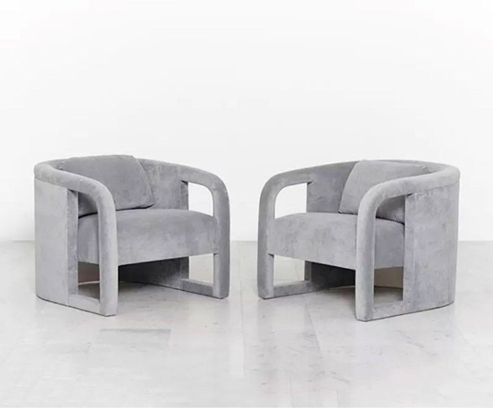 WALTER Modern Velvet Lounge Chair - Radical Homes Singapore