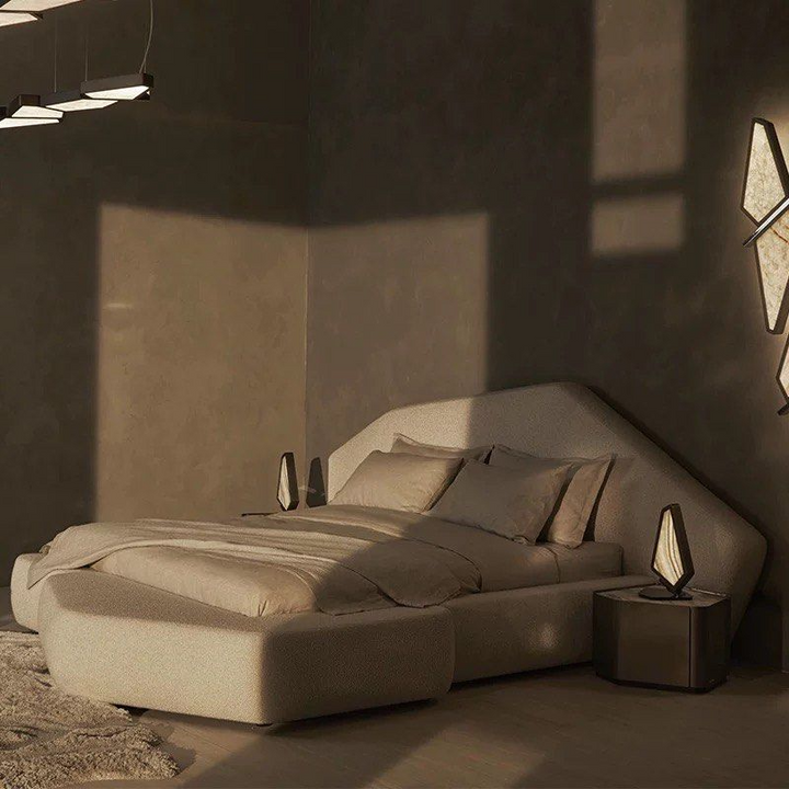 JERAE Modern Fabric Bedframe - Radical Homes Singapore