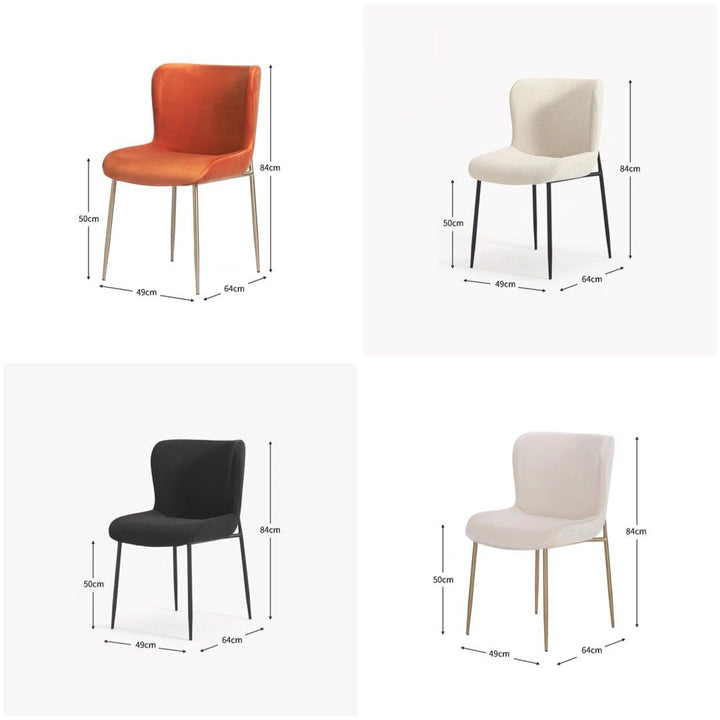 BRIEL Modern Fabric Dining Chair - Radical Homes Singapore