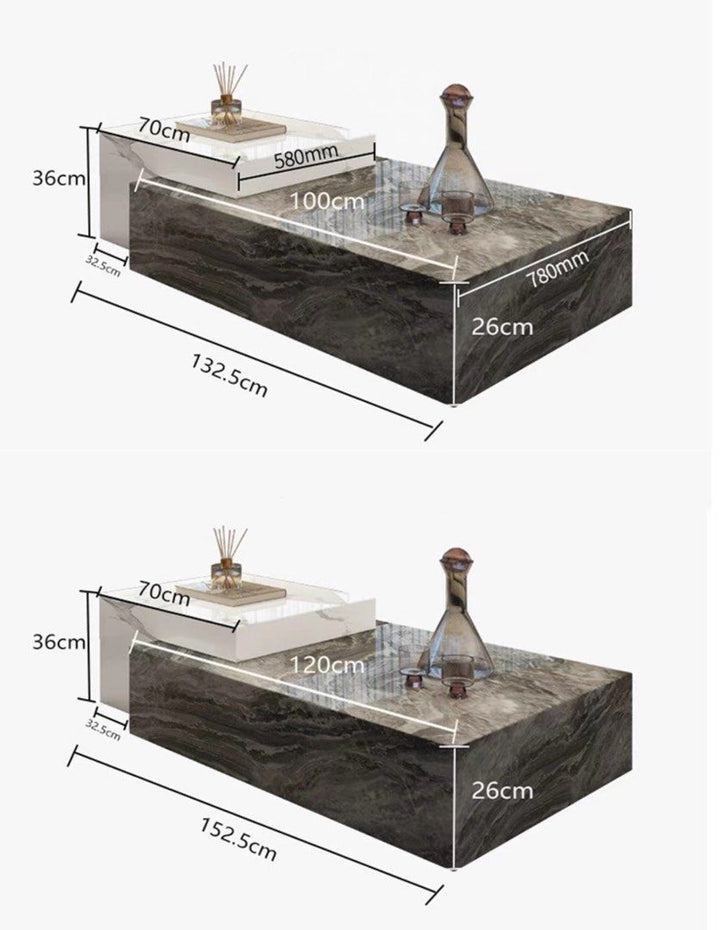 BASSETT Modern Marble Coffee Table - Radical Homes Singapore