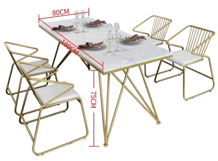 FALZON Modern Marble Dining Table & Chairs - Radical Homes Singapore