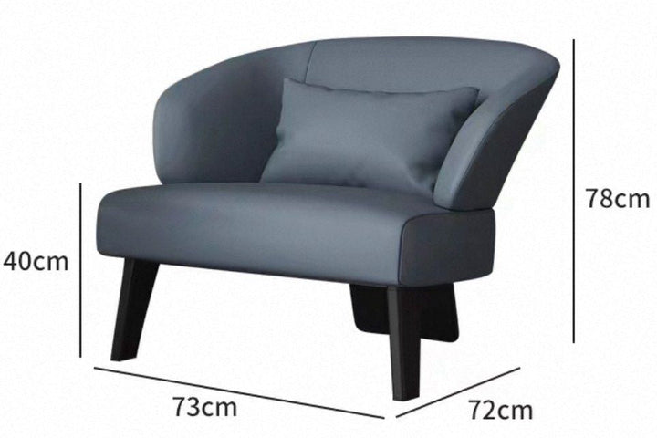 LYRO Modern Leather Lounge Chair - Radical Homes Singapore