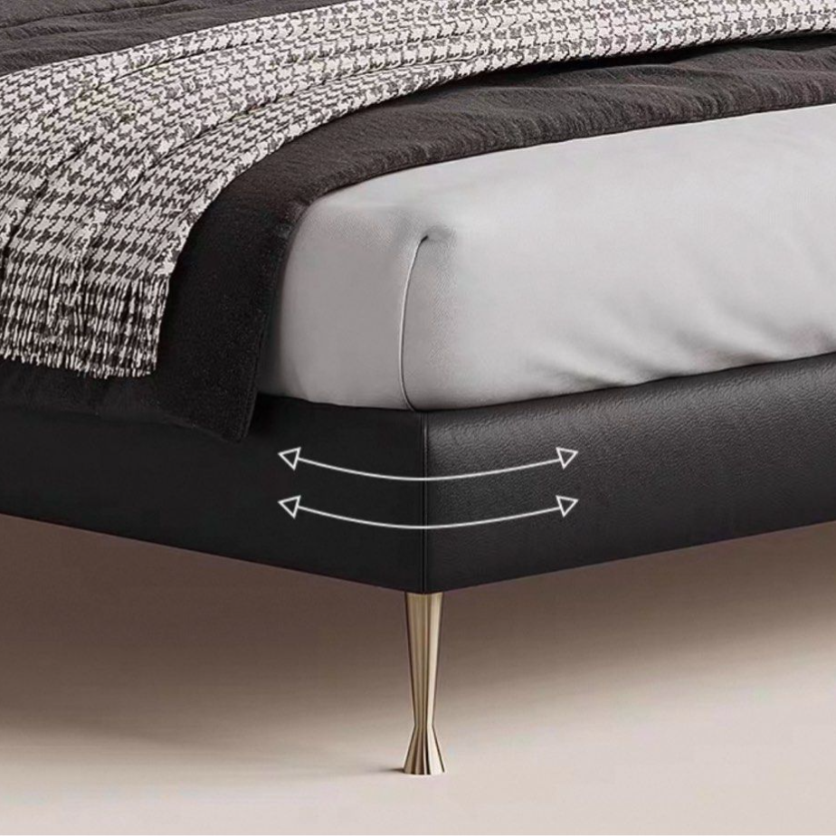 HOSRER Modern Leather Bedframe - Radical Homes Singapore