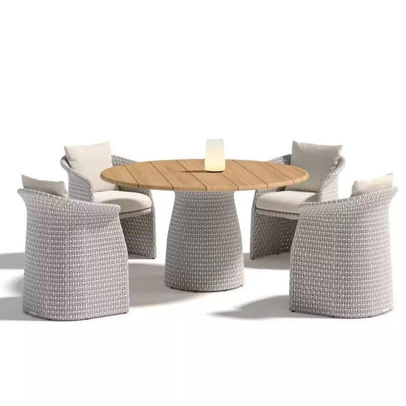 OREVYNT Modern Teak Wood Outdoor Table & Chairs - Cassa Haus Singapore