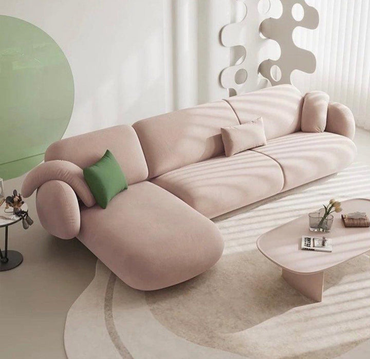 NATH Modern Velvet Sectional Designer Sofa - Radical Homes Singapore