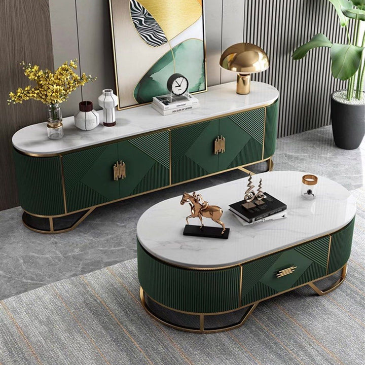 KAZIA Modern Sintered Stone TV Console - Radical Homes Singapore