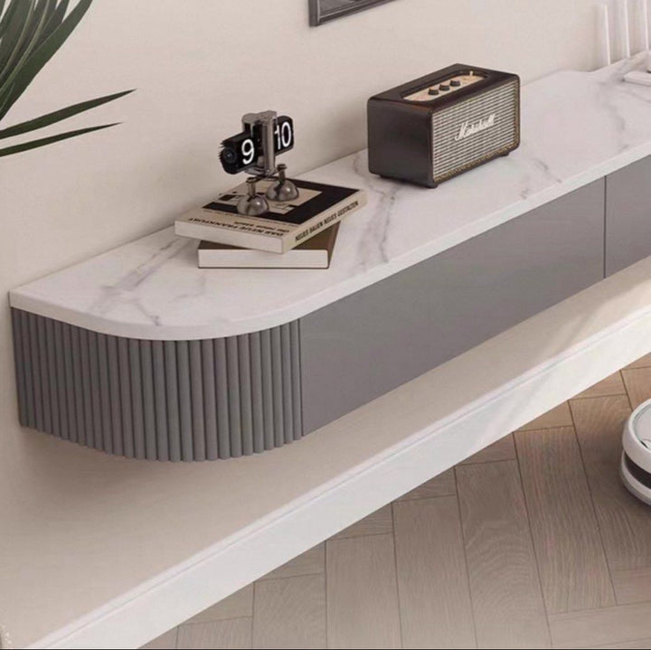 JISYA Modern Sintered Stone Floating TV Console - Radical Homes Singapore
