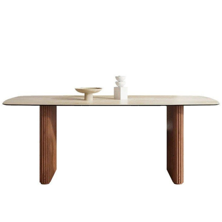 CORJAE Modern Travertine Dining Table - Radical Homes Singapore