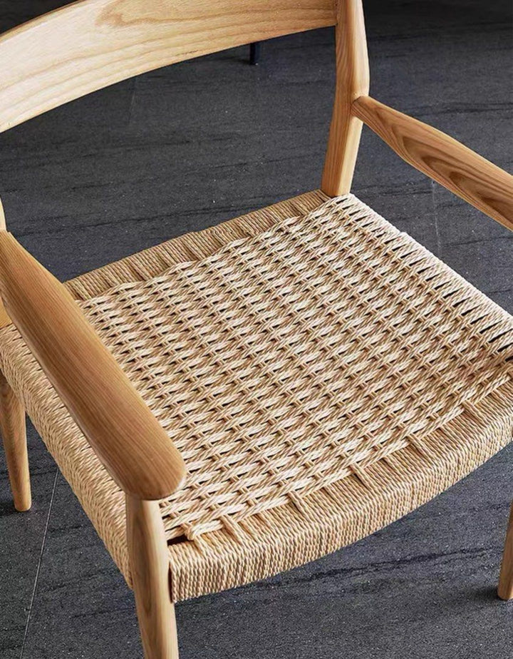 TIERRA Japandi Rope Woven Dining Chair - Radical Homes Singapore