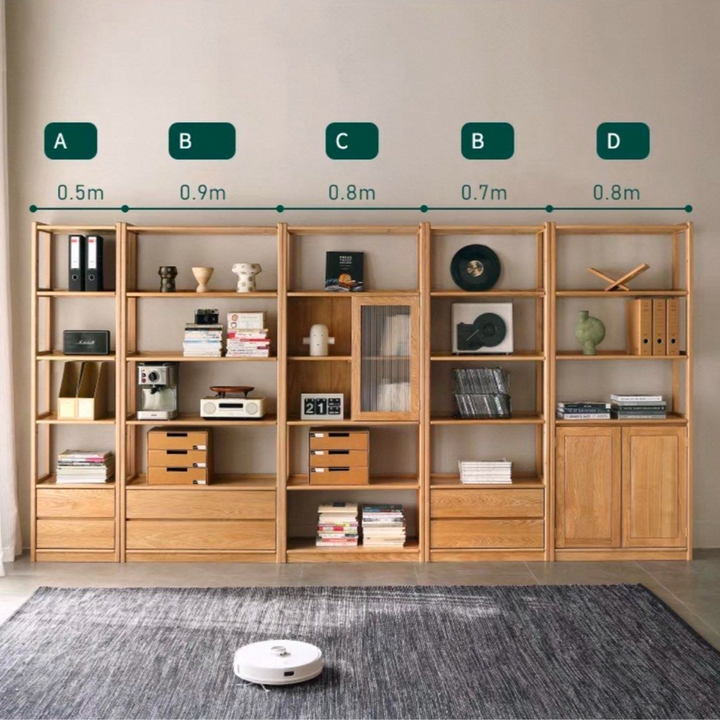 KIRV Japandi Solid Wood Display Shelf - Cassa Haus Singapore