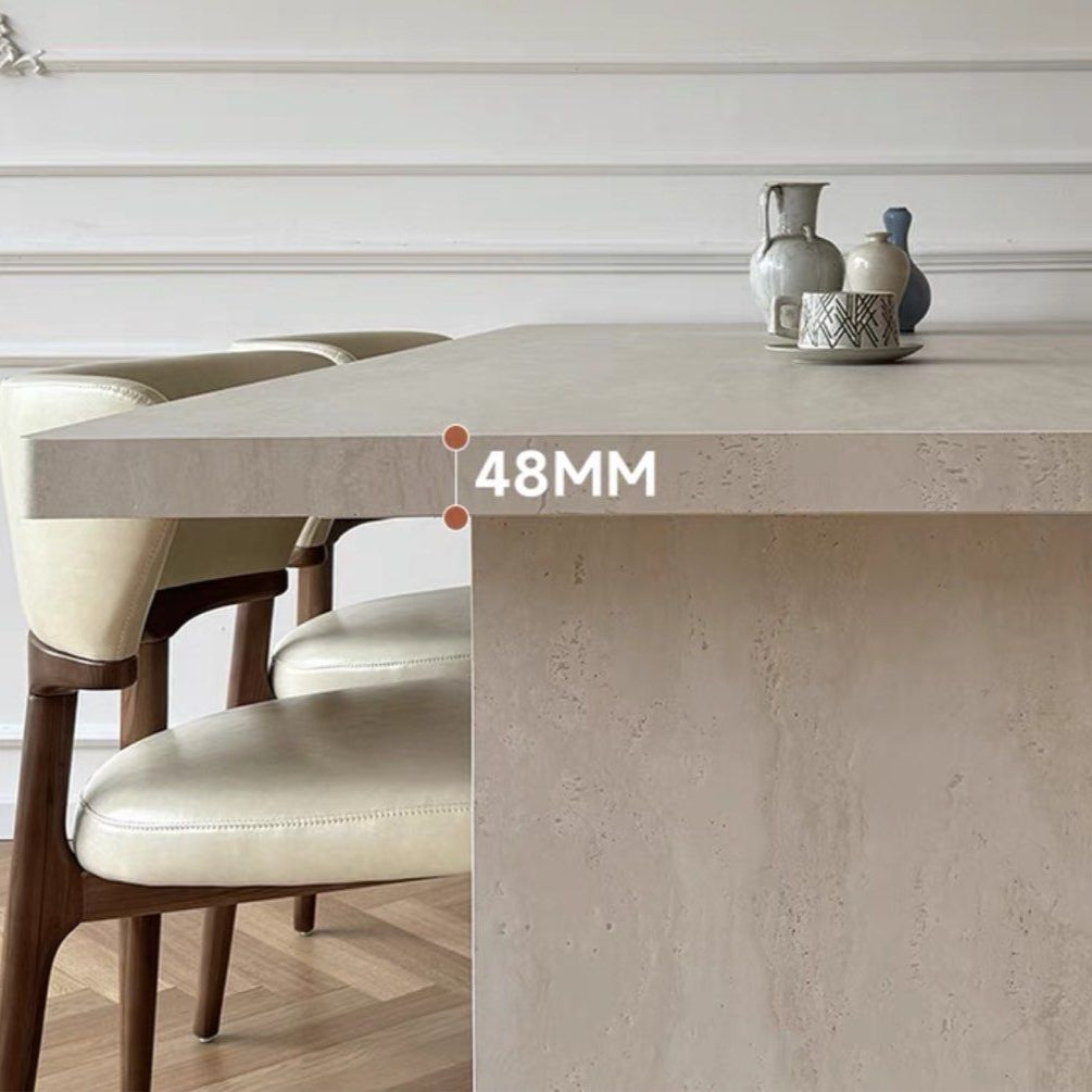 ALEXO Modern Travertine Dining Table - Radical Homes Singapore