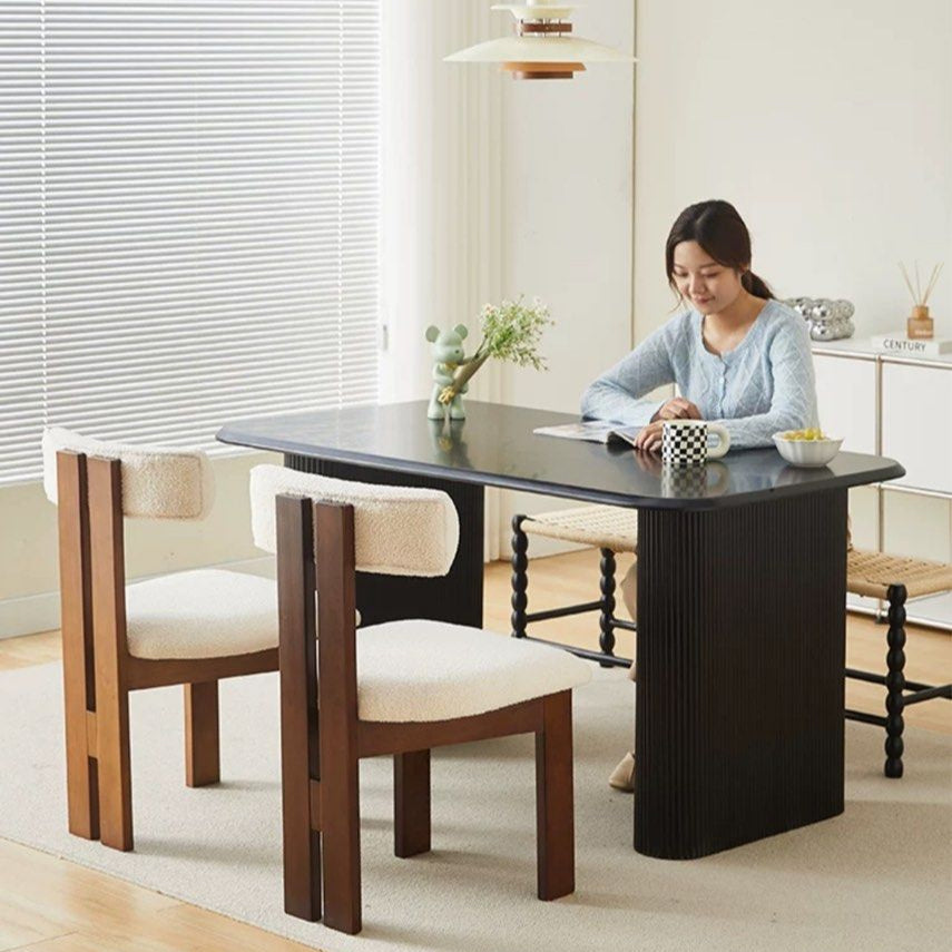 SPACE Modern Boucle Dining Chair - Radical Homes Singapore