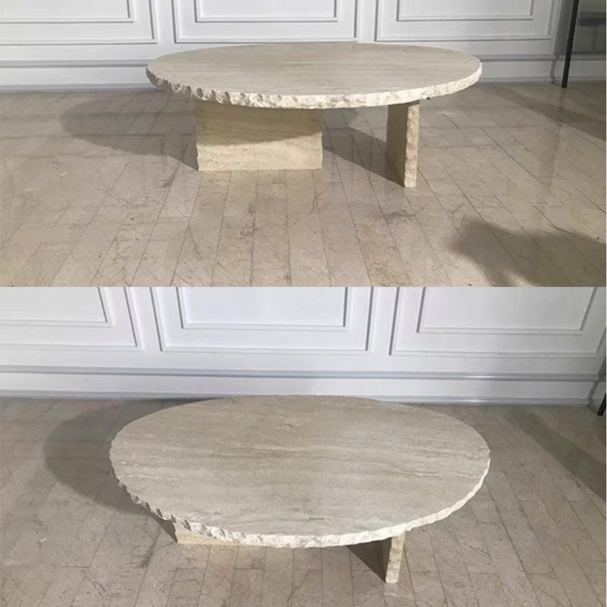 ASKREN Modern Travertine Coffee Table - Radical Homes Singapore