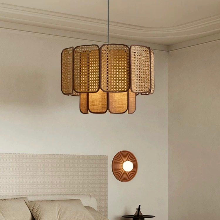 MONA Modern Rattan Ceiling Light - Radical Homes Singapore