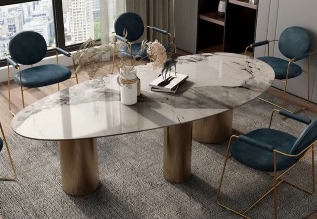 HARVEY Modern Marble Dining Table - Radical Homes Singapore