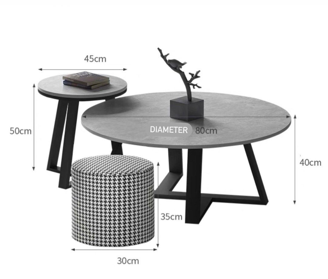 VASKEN Modern Slate Coffee Table - Cassa Haus Singapore