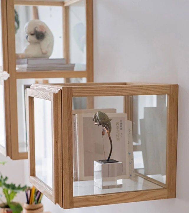DANBY Solid Wood and Glass Display Cabinet - Radical Homes Singapore