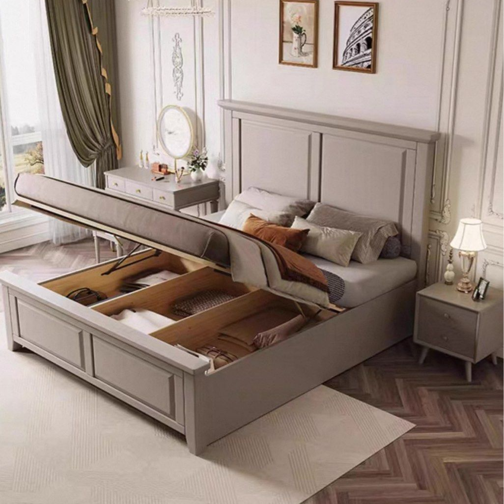 KISALE Vintage Solid Wood Bedframe - Radical Homes Singapore