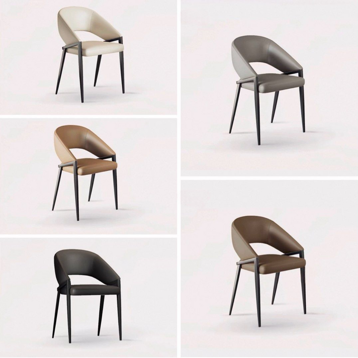 NUVARO Modern Leather Dining Chair - Cassa Haus Singapore