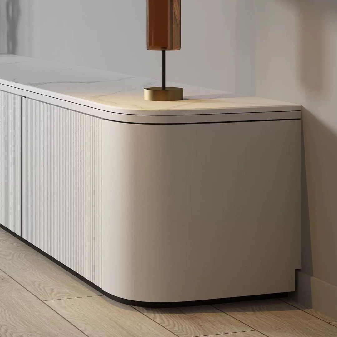 JOBI Modern Sintered Stone TV Console - Radical Homes Singapore