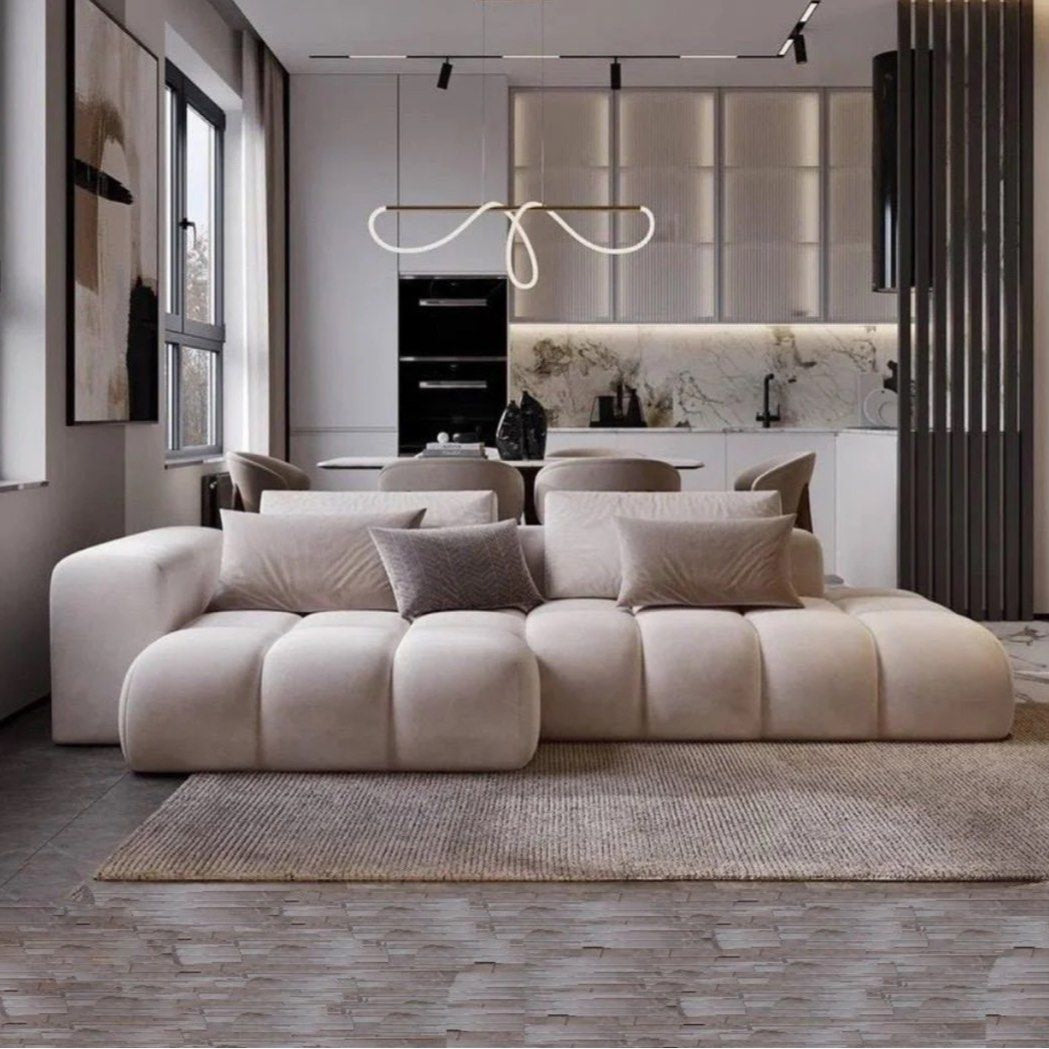 ATON Modern Scratch Resistant Side Chaise Sofa - Radical Homes Singapore