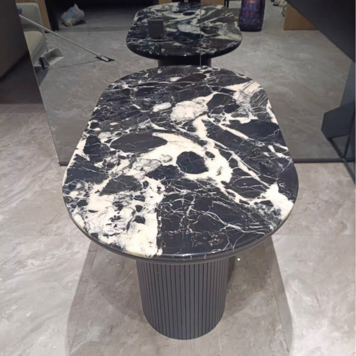 BOLDEN Modern Natural Marble Dining Table - Radical Homes Singapore