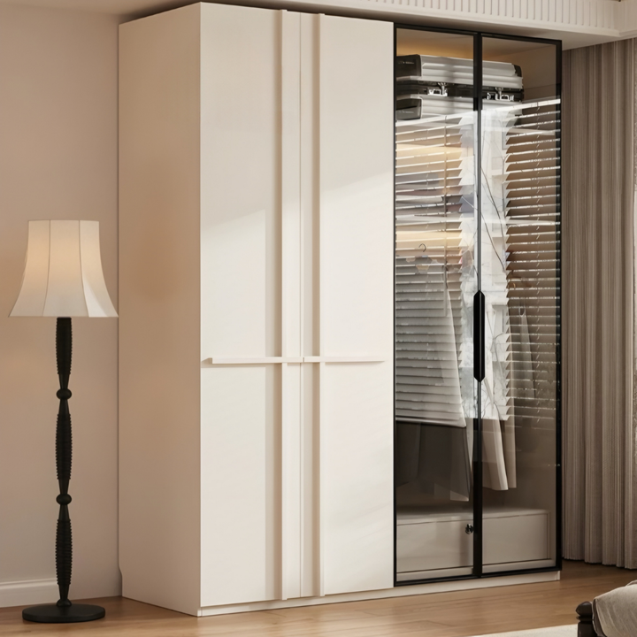 BRASKEN Modern Solid Wood Wardrobe - Cassa Haus Singapore