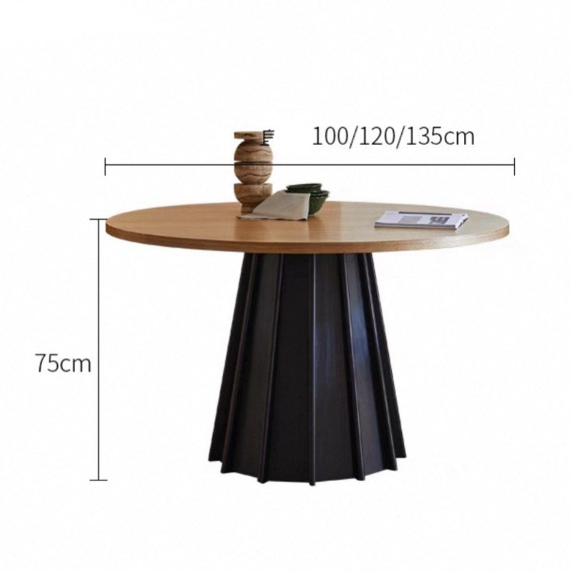 VIENNA Modern Solid Wood Round Dining Table - Radical Homes Singapore