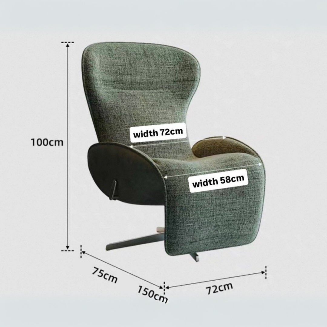GRACE Modern Extendable Rotating Lounge Chair - Radical Homes Singapore