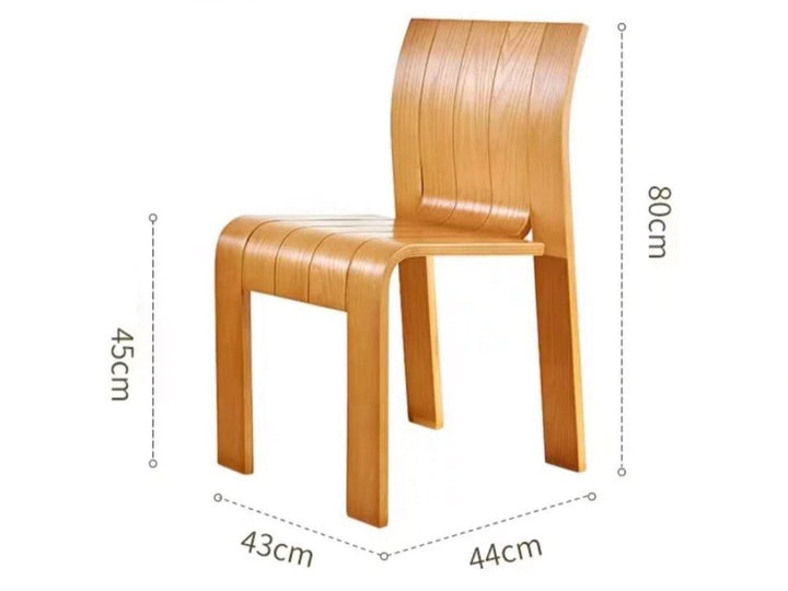 LANDON Japandi Solid Wood Dining Chair - Radical Homes Singapore