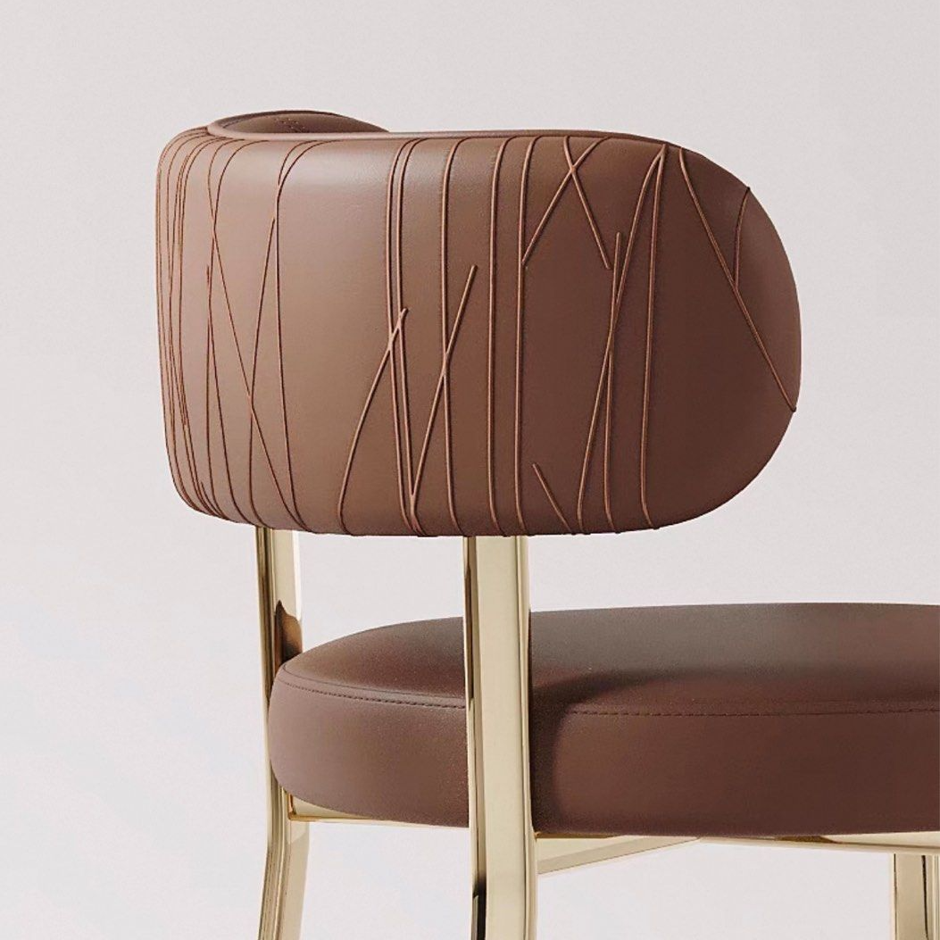 VARENI Modern Leather Dining Chair