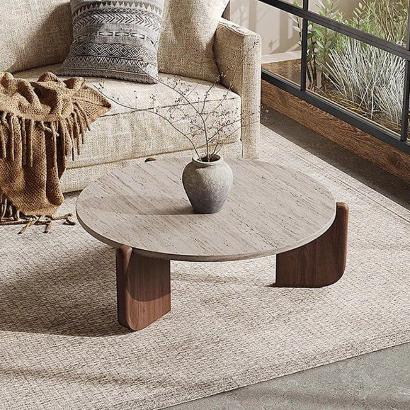 GUETTA Modern Travertine Coffee Table - Radical Homes Singapore