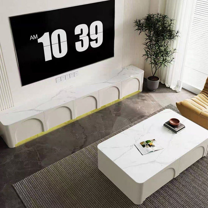 GEROM Japandi LED TV Console - Radical Homes Singapore