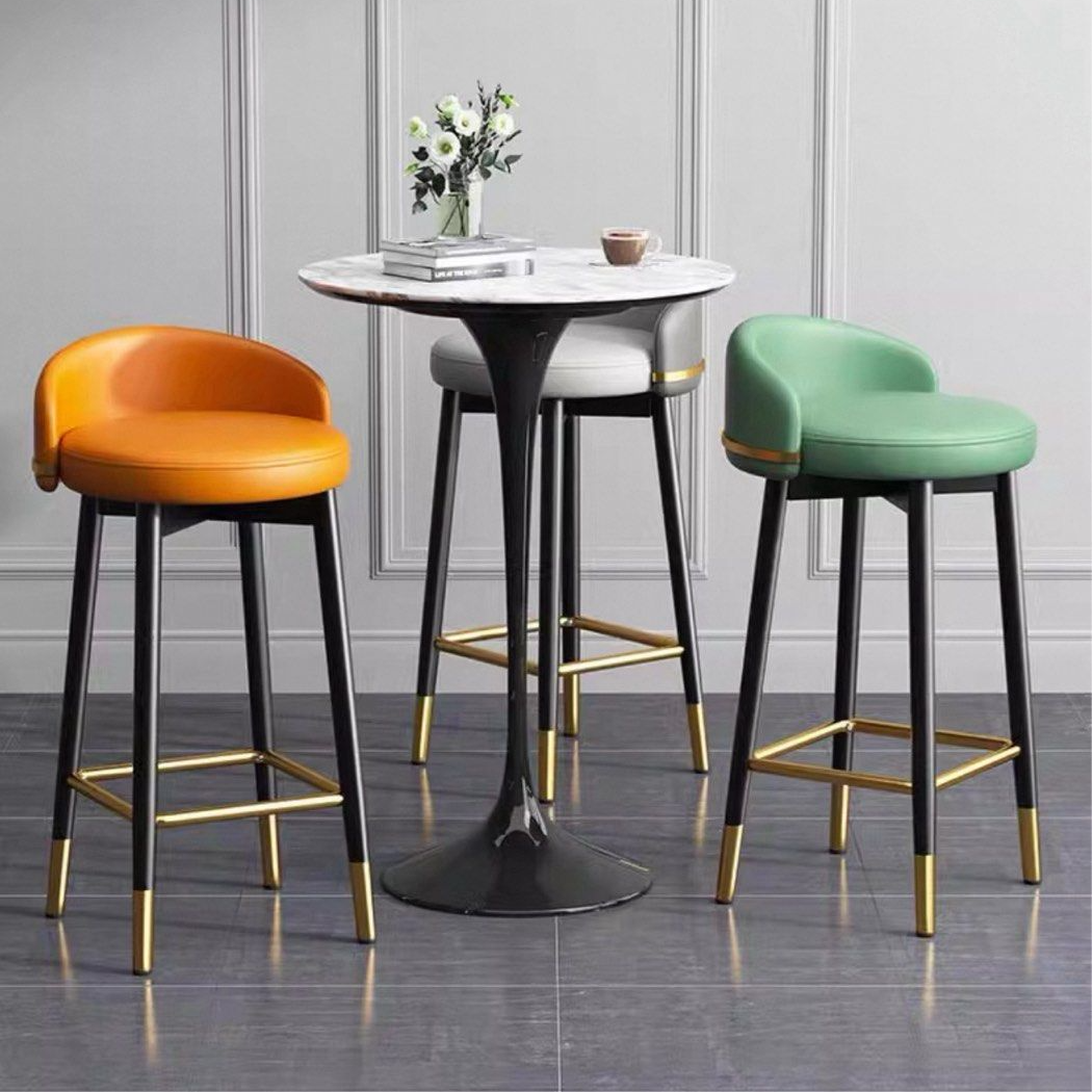 KORVEN Modern Leather Bar Stool - Cassa Haus Singapore