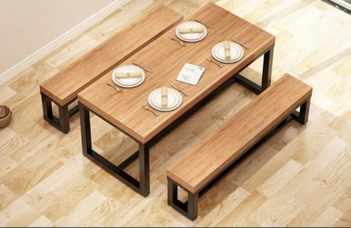 ELDEN Rustic Pine Wood Dining / Office Table - Radical Homes Singapore