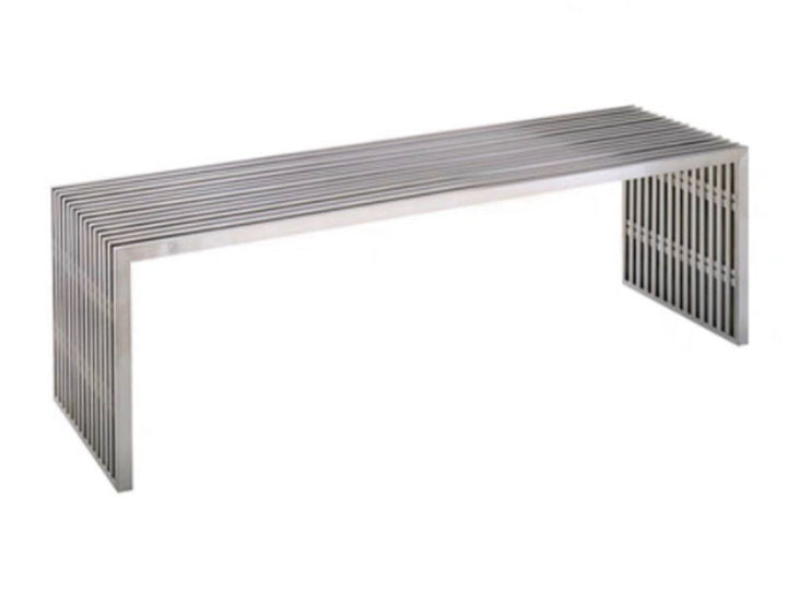 BRAM Modern Stainless Steel Bench - Radical Homes Singapore