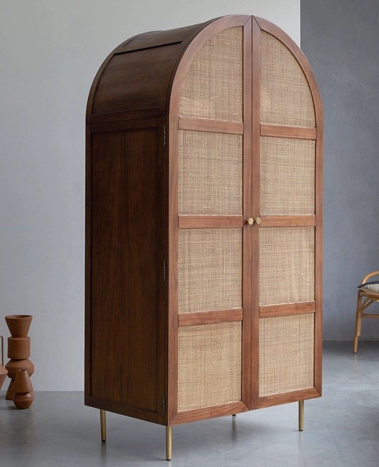 MOKIRA Rustic Rattan Wardrobe - Cassa Haus Singapore