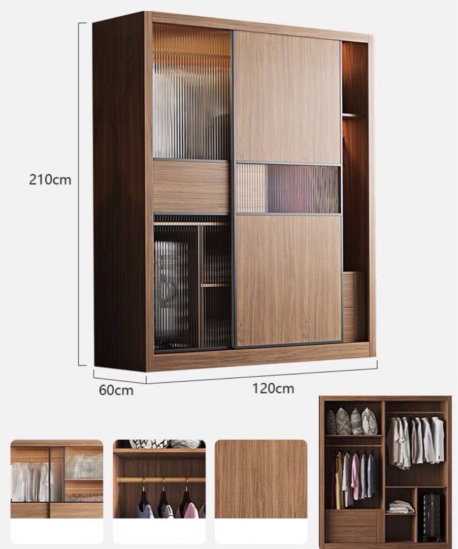 NERVA Modern Walnut Wardrobe - Radical Homes Singapore